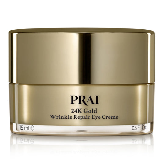 PRAI Beauty 24K Gold Wrinkle Repair Eye Creme - Anti-Aging and Anti-Wrinkle Eye Cream - Infused with Hyaluronic Acid and Real 24K Gold, 0.5 Oz Beauty & Personal Care PRAI