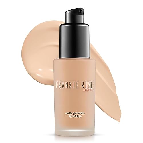 Frankie Rose Cosmetics Matte Perfection Foundation Makeup - Long-Lasting, Hydrating Foundation for Semi-Matte Finish - Foundation Full Coverage Beauty & Personal Care Frankie Rose Cosmetics