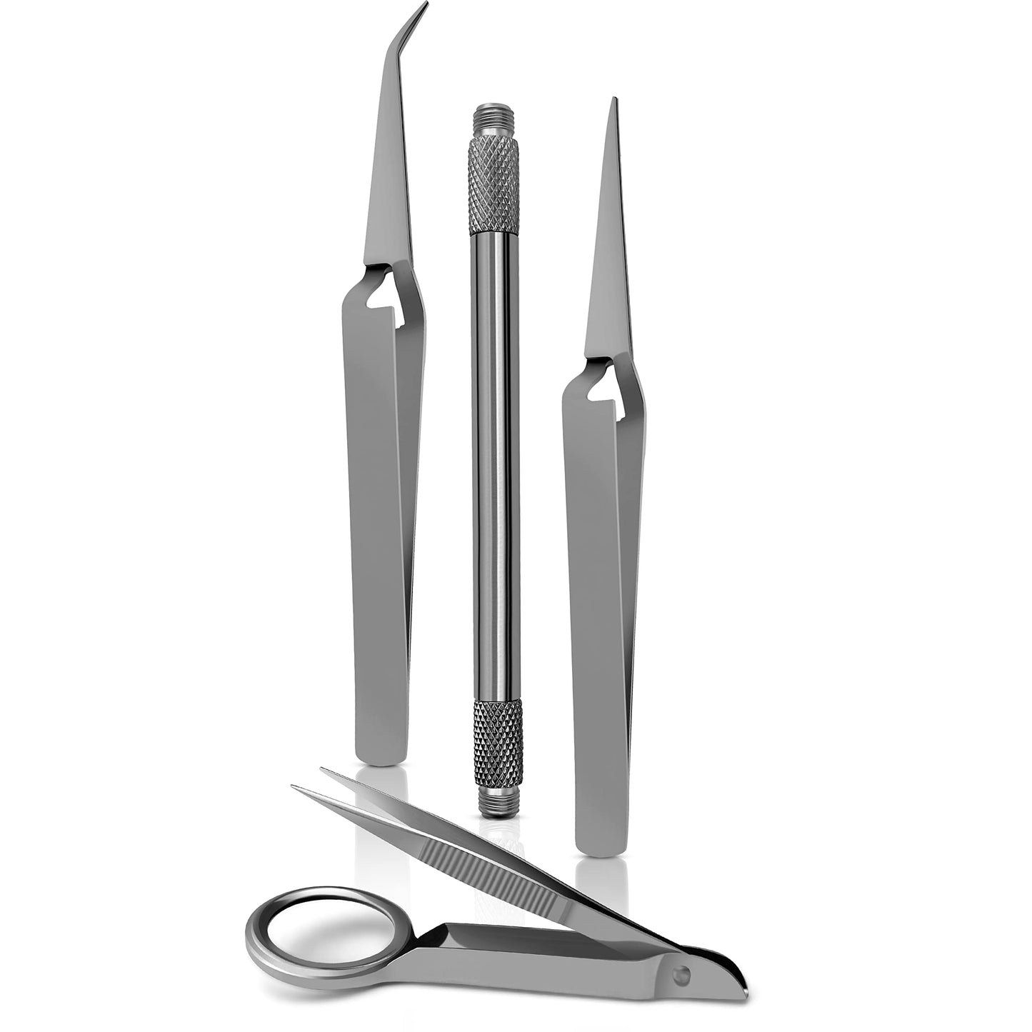 Splinter Forceps - Fine Point - Tweezers Stainless Steel Straight & Curved (Forign Object 4 pcs set) Beauty and Personal Care SURGICAL ONLINE