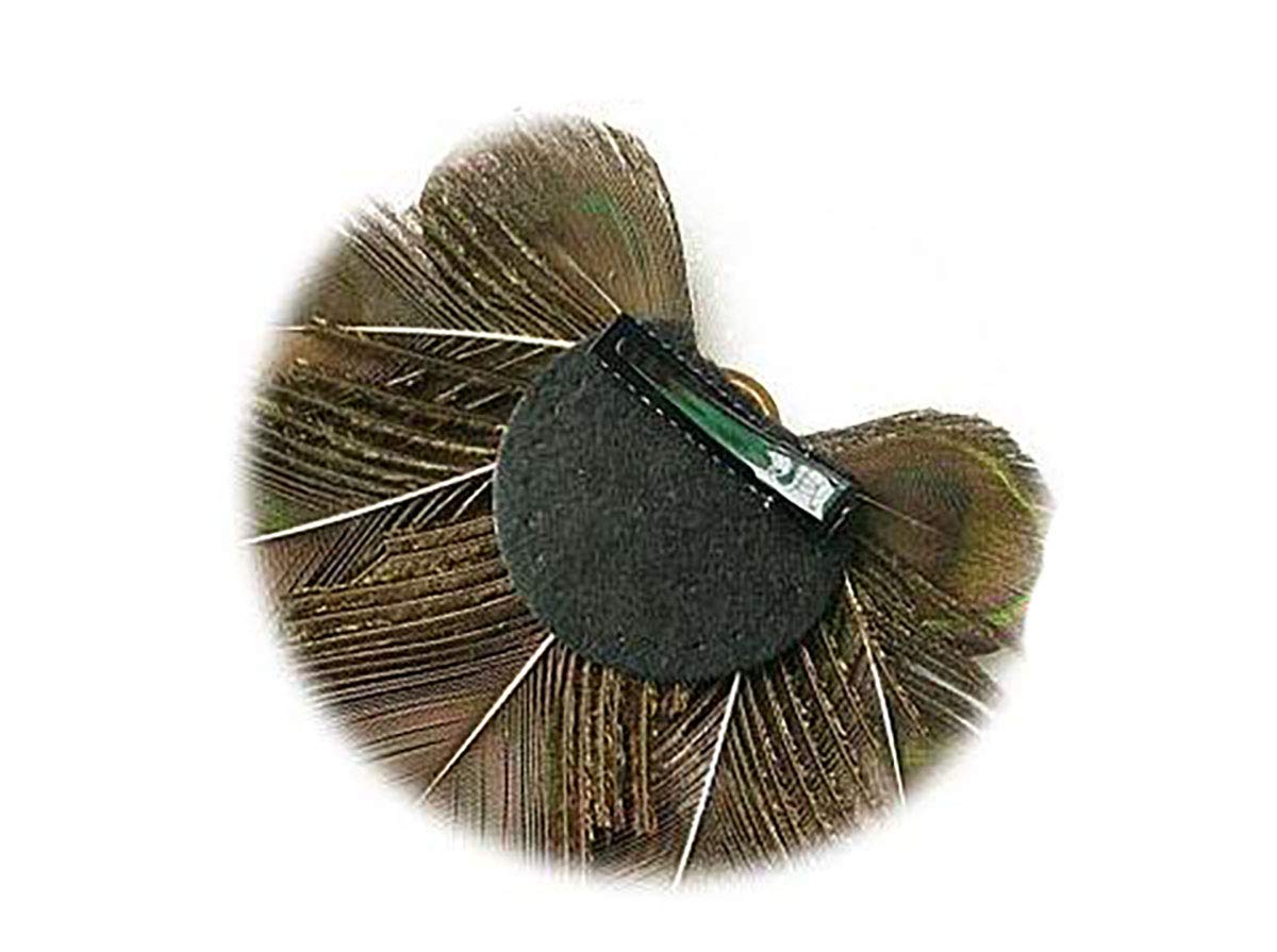 Women Bohemian Peacock Feather Hair Clip Hair Pin Elegant Fascinator Wedding Dance Party Headdress Headwear Hair Accessory Sequined Showgirl Headpiece Beauty & Personal Care Fodattm
