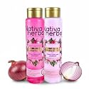 Nativa Herbal Onion shampoo and conditioner set with biotin and panthenol, natural growth formula, anti-frizz strengthening duo for thicker, stronger Beauty & Personal Care Nativa herbal