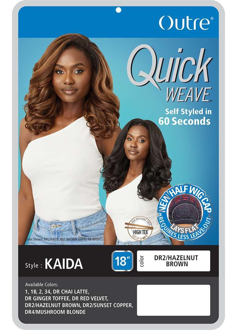 Outre Quick Weave Synthetic Half Wig - Kaida (JET BLACK 1)