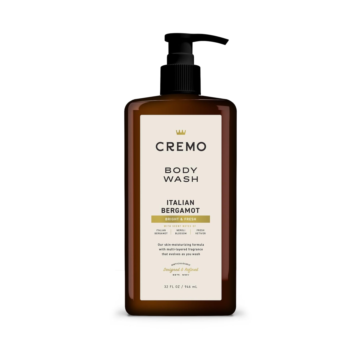 Cremo Rich-Lathering Italian Bergamot Body Wash for Men, 32 Fl Oz Beauty & Personal Care Cremo