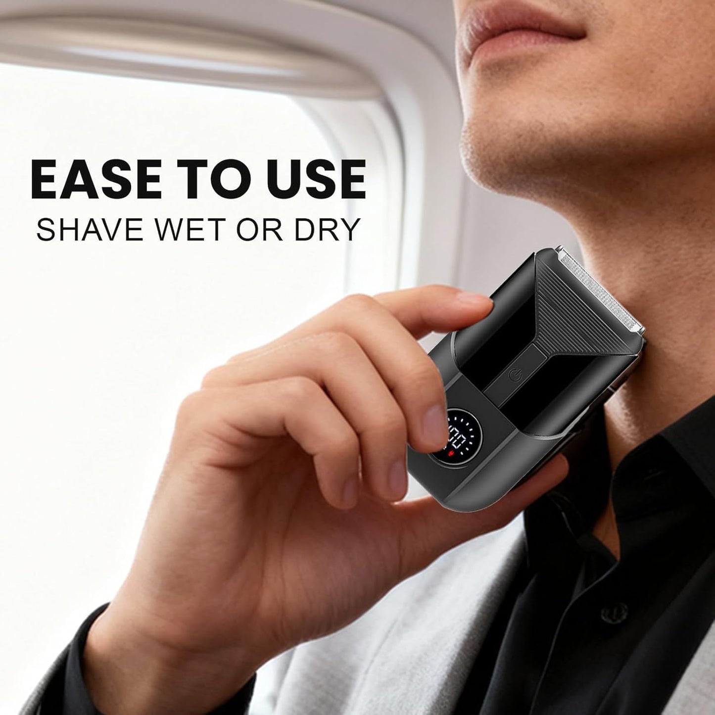 MANSCULPT® The Sculpt™ Electric Foil Shavers for Men: Slim Portable Electric Razor for Face - IPX7 Waterproof Cordless Razor with LED Display & Fast Beauty and Personal Care MANSCULPT