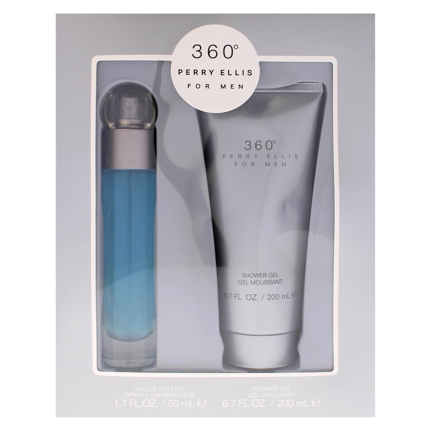 360 by Perry Ellis for Men - 2 Pc Gift Set 1.7oz EDT Spray, 6.7oz Shower Gel Beauty & Personal Care Perry Ellis