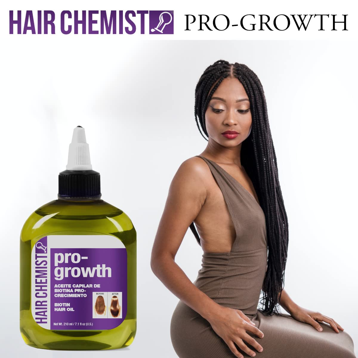 Hair Chemist Pro-Growth with Biotin Ultimate 4PC Shampoo & Conditioner Set- Includes 33.8oz Shampoo, 33.8oz Conditioner, 7.1oz Scalp Stimulator Beauty & Personal Care Hair Chemist