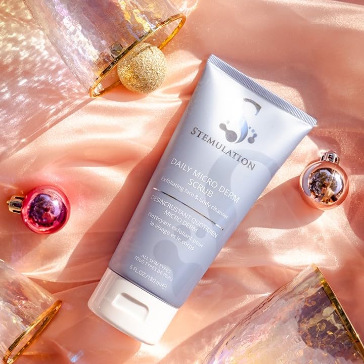 Stemulation Daily Micro Derm Scrub - Gentle Exfoliator Scrub For Face And Body - Aloe Based Antioxidant Complex For Refined Healthy Skin Beauty & Personal Care Stemulation