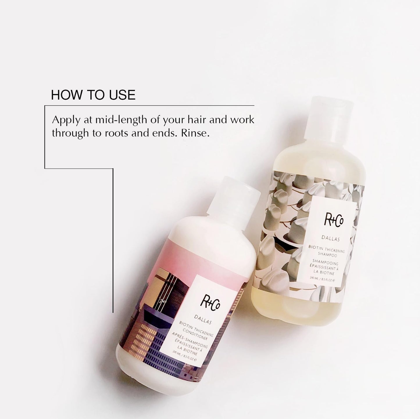 R+Co Dallas Biotin Thickening Shampoo and Conditioner Set- Volumizing Formula for Fine, Thin Hair - Adds Strength, Body & Fullness - Sulfate-Free Beauty & Personal Care R+Co