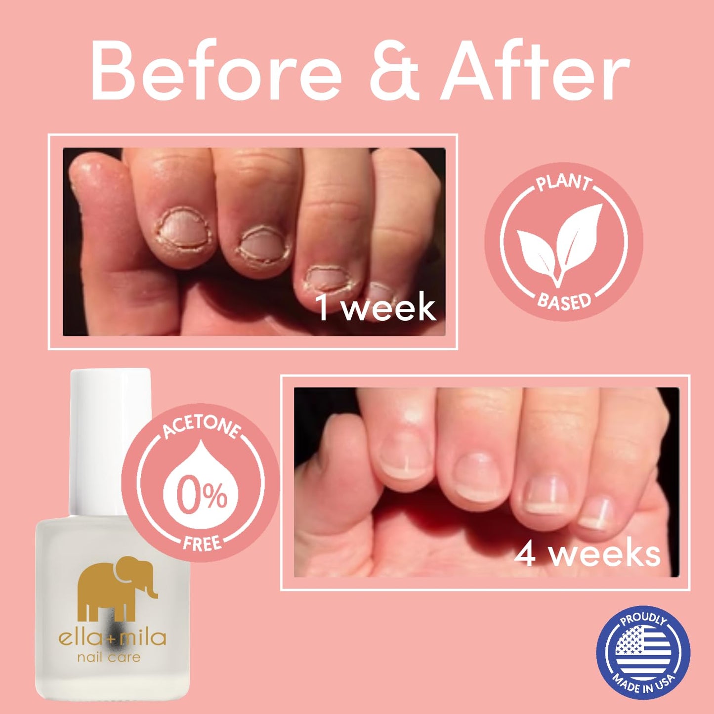 ella+mila No Bite Nail Polish - Kids Nail Biting & Thumb Sucking Prevention Beauty and Personal Care ella+mila