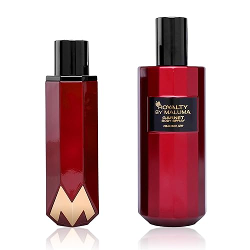 Royalty by Maluma Garnet Gift Set, 2 pcs - Long-Lasting Fougere Woody Perfume for Men - Bold and Vibrant Body Spray for Men - Long-lasting Top Notes Beauty & Personal Care Royalty By Maluma