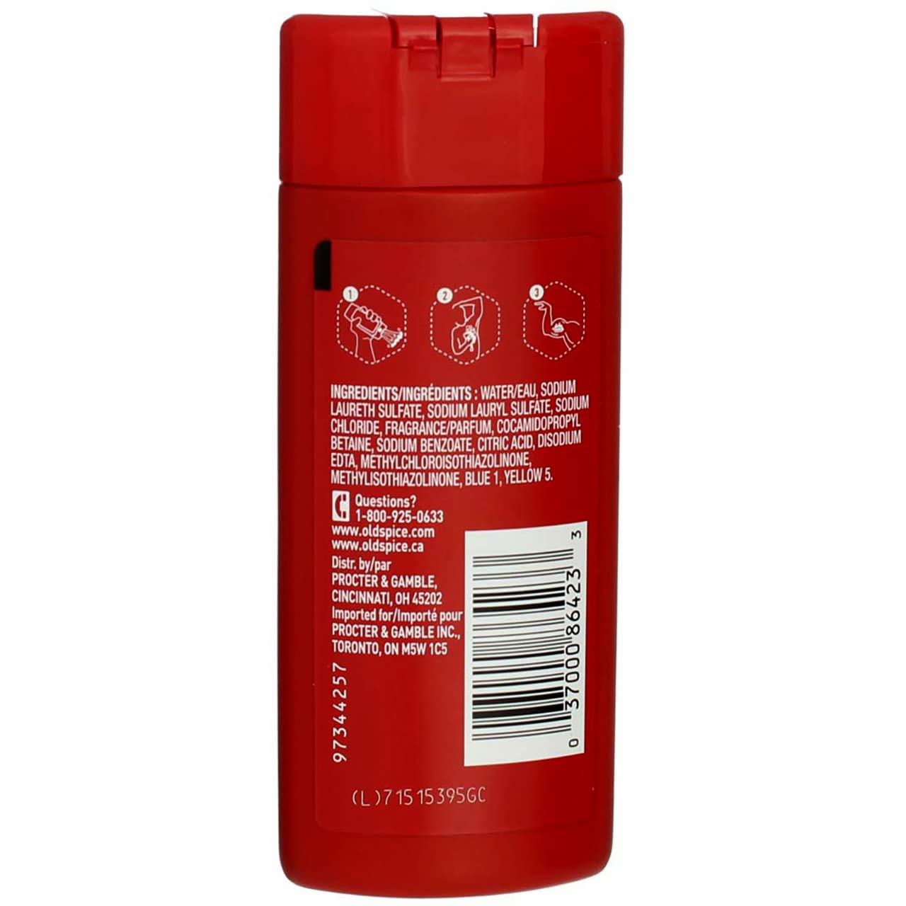 Proctor & Gamble Old Spice Red Zone Swagger Scent Mens Body Wash, 3 Fluid Ounce - 24 per case. Beauty & Personal Care Procter & Gamble