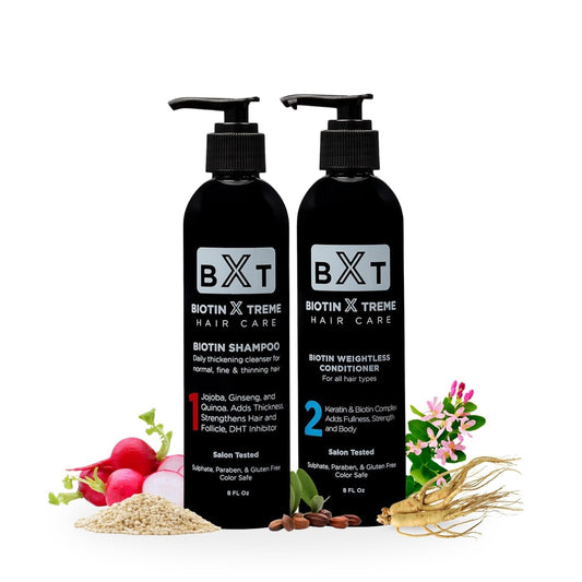 Biotin X Treme Hair Care Biotin Shampoo and Conditioner Set - Natural DHT Blocker for Hair Growth & Thinning Hair - Sulfate & Paraben Free Thickening Beauty & Personal Care Biotin X Treme Hair Care