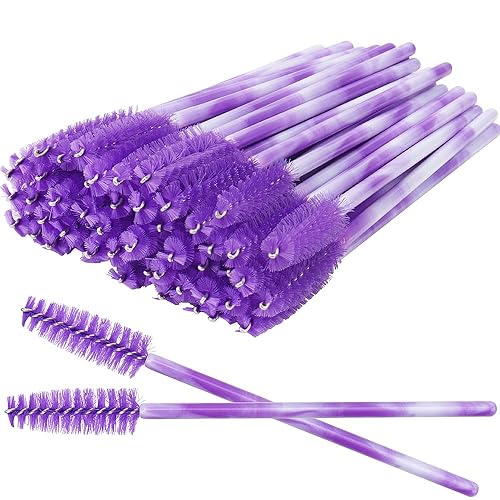 300 Pack Mascara Wands Disposable Eyelash Brush for Extensions Lash Applicators Tool Kit, Deep Purple Beauty & Personal Care Mekupeu