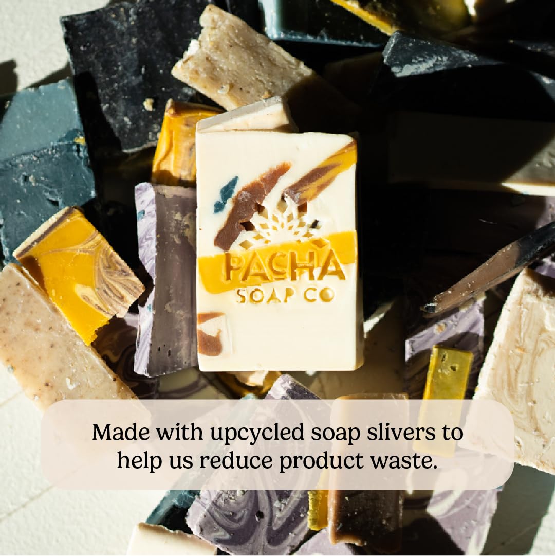 Pacha Soap Co. Pachafetti Bar Soap, Lemongrass & Peppermint Scent - Handcrafted Soap, Hydrating & Moisturizing, Artisanal Face Wash, Hand Cleanser Beauty & Personal Care Pacha Soap Co
