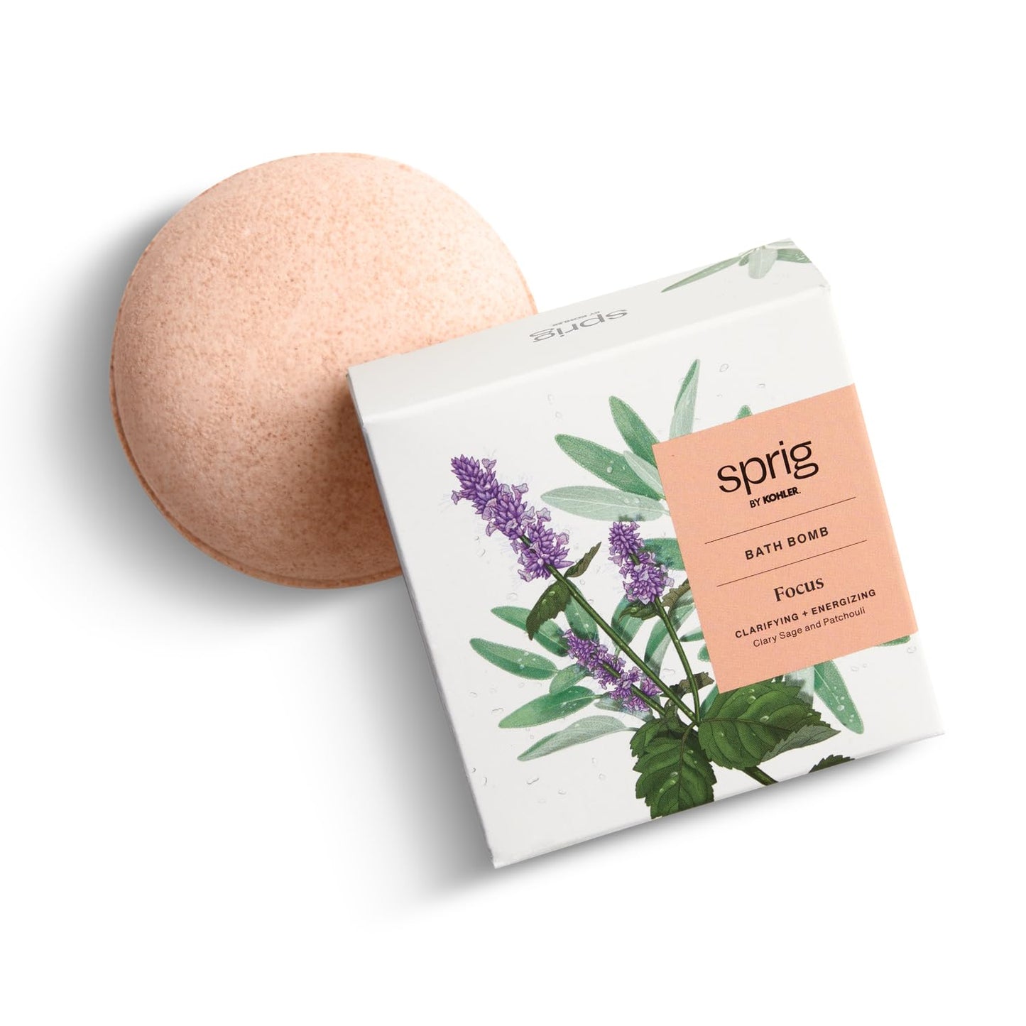 Sprig by Kohler Clary Sage + Patchouli Bath Bomb, Hypoallergenic, Made with Natural Botanicals & Premium Skincare Ingredients (Shea Butter, Coconut… Beauty & Personal Care Kohler
