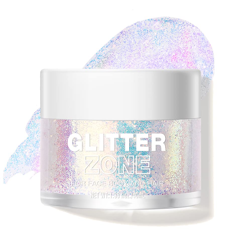 LANGMANNI Holographic Body Glitter Gel for Body, Face, Hair and Lip.Color Changing Glitter Gel Under Light. Vegan & Cruelty Free-1.35 oz (2# Sparkling Beauty & Personal Care LANGMANNI