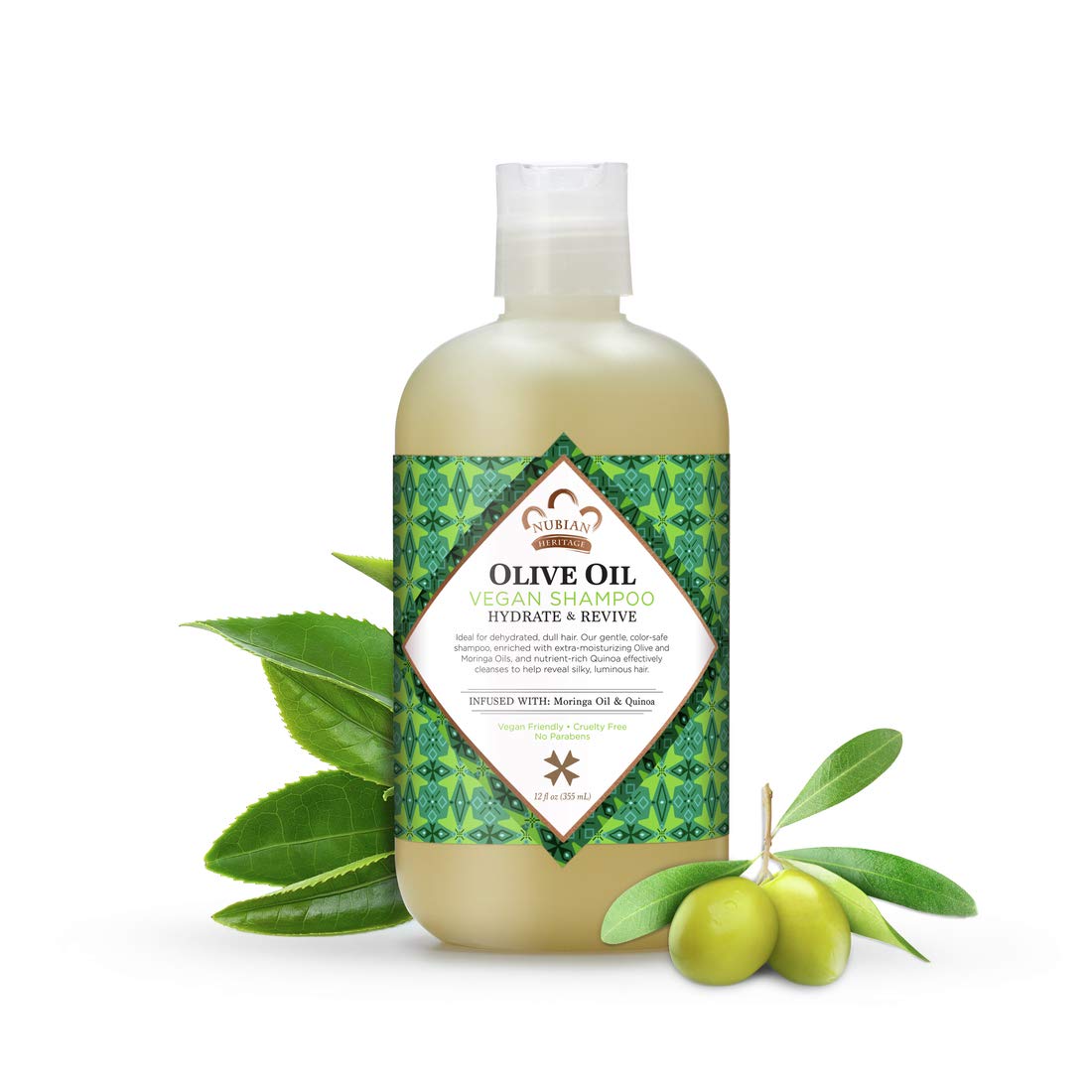 Nubian Heritage Shampoo for Dry Hair Olive Oil Hydrate and Revive 12 oz Beauty & Personal Care Nubian Heritage