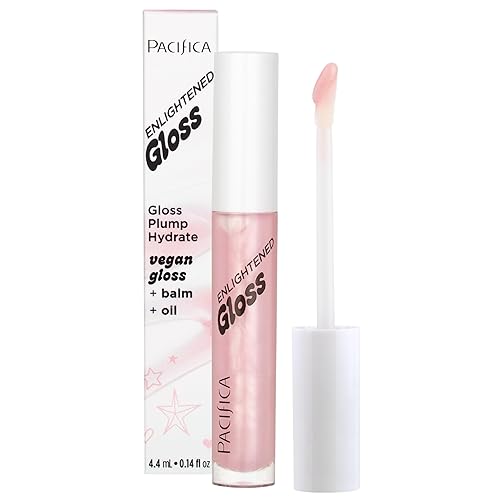 Pacifica Plumping Lip Gloss - Berry Juice Flavored No-Sting Lip Plumper for Fuller, Hydrated Lips, Non-Sticky Volumizing Shine with Shea & Jojoba Beauty & Personal Care Pacifica