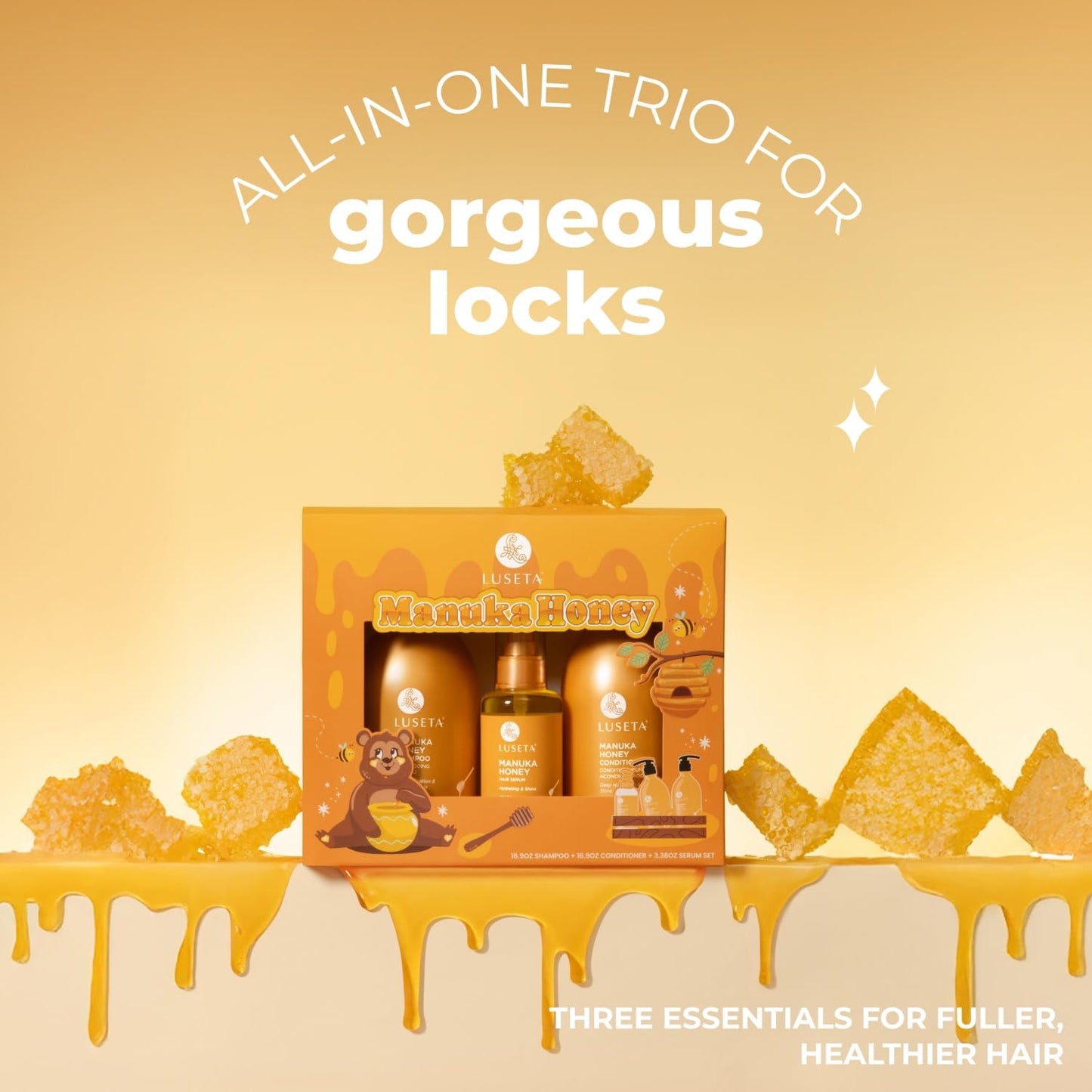 Luseta Manuka Honey Moisturizing Trio Hair Care Set Beauty & Personal Care LUSETA