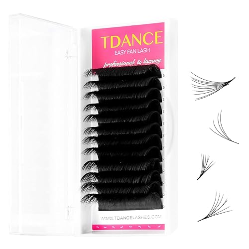 TDANCE Easy Fan Lash Extension Rapid Blooming Volume Eyelash Extensions C CC D DD J B L Curl 0.03-0.12mm Thickness Easy Fan Volume Lashes Self Fanning Beauty & Personal Care TDANCE