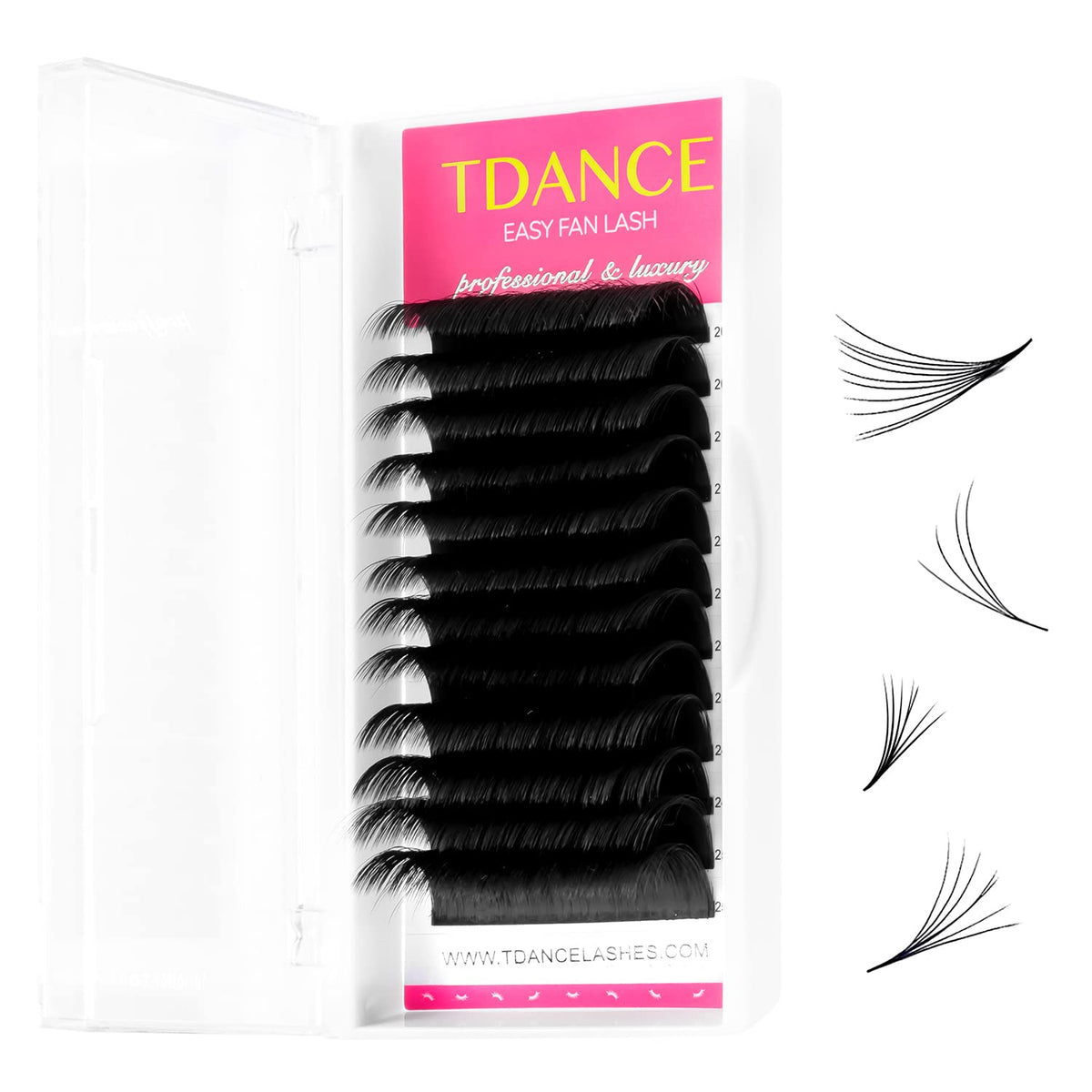 TDANCE Easy Fan Lash Extension Rapid Blooming Volume Eyelash Extensions C CC D DD J B L Curl 0.03-0.12mm Thickness Easy Fan Volume Lashes Self Fanning Beauty & Personal Care TDANCE