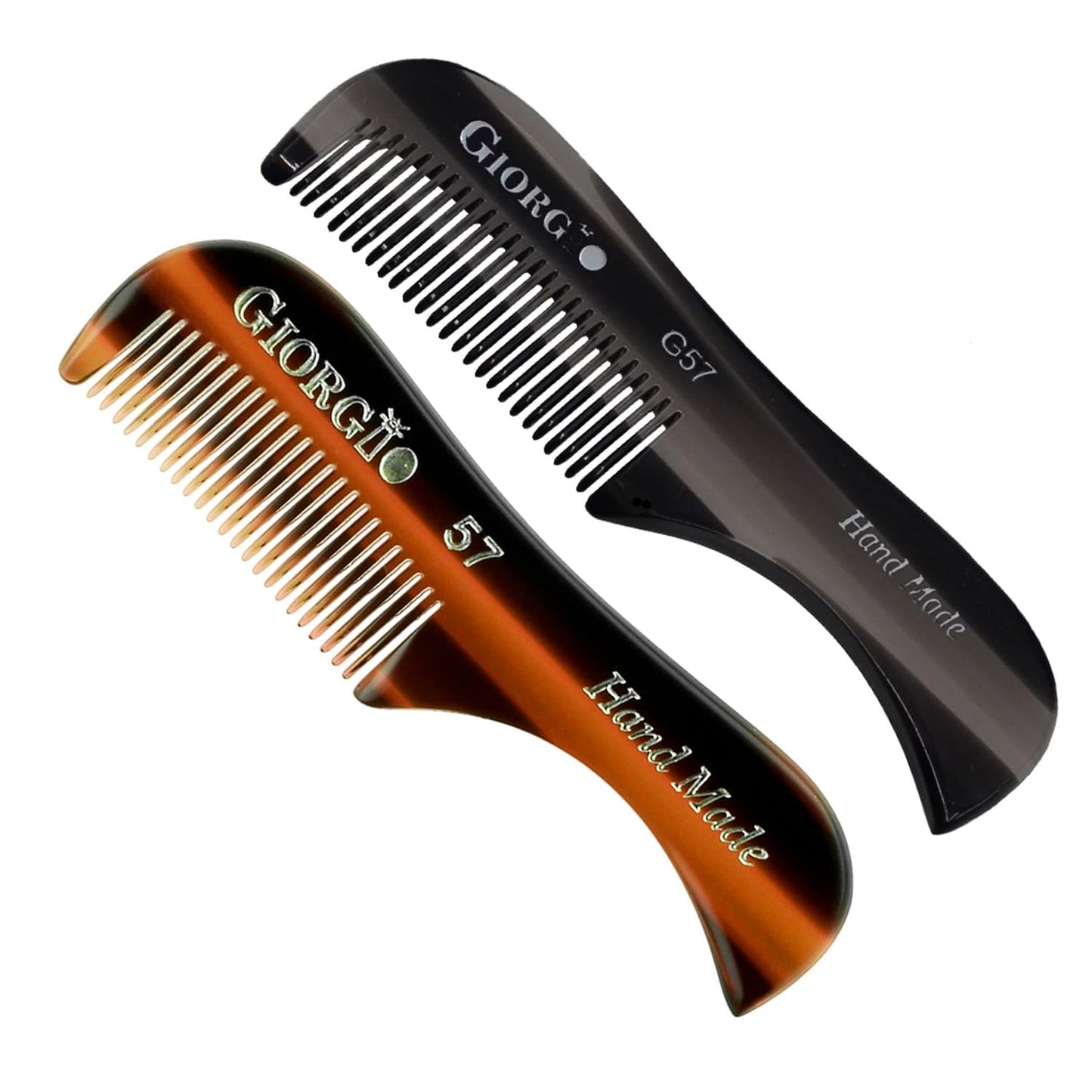 Giorgio G57 Extra Small 2.75 Inch Men's Fine Toothed Beard and Mustache Comb for Facial Hair Grooming and Styling. Wallet Pocket Comb Handmade Beauty and Personal Care GIORGIO