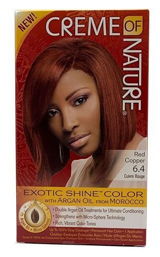Creme of Nature Exotic Shine Hair Color With Argan Oil from Morocco, 6.4 Copper Red, 1 Application Beauty & Personal Care Creme of Nature