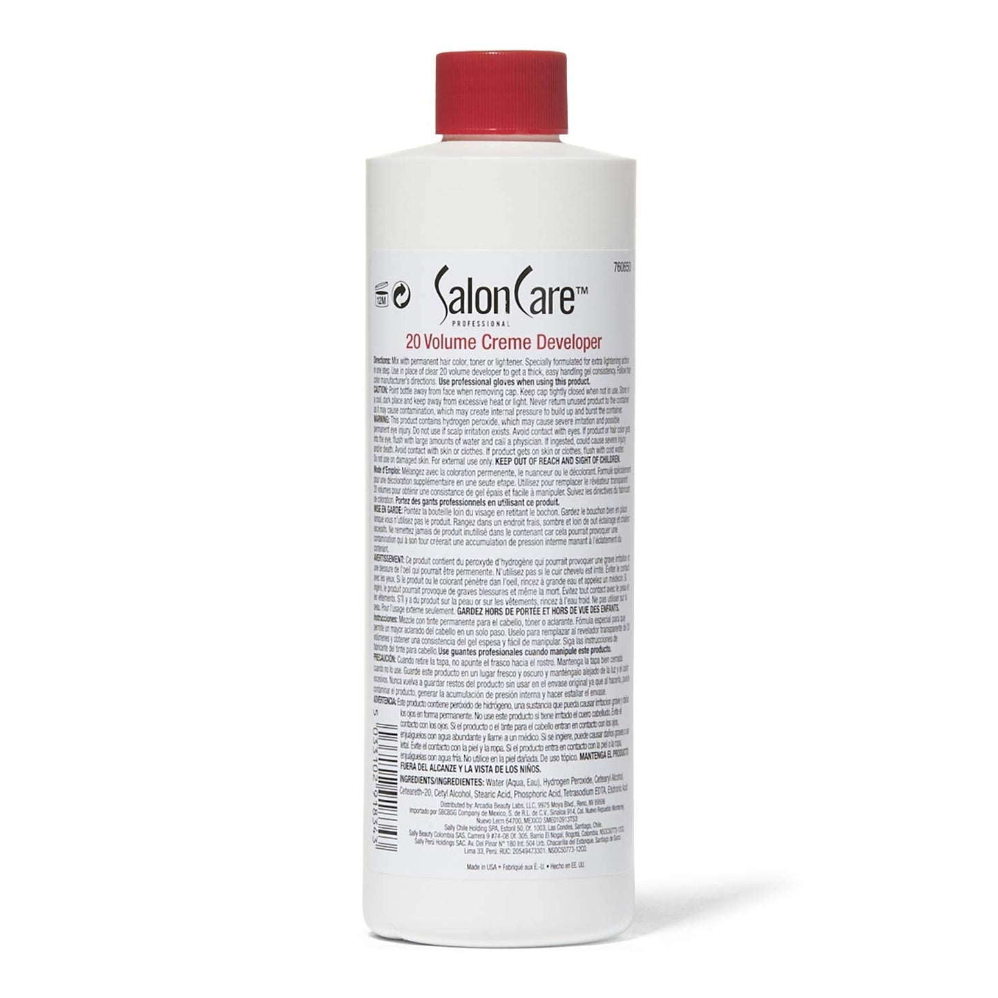 Salon Care 20 Volume Creme Developer, Uniform Lift, Easy to Handle Cream Consistency, Stabilized Formula, 16 Ounce Beauty and Personal Care Salon Care