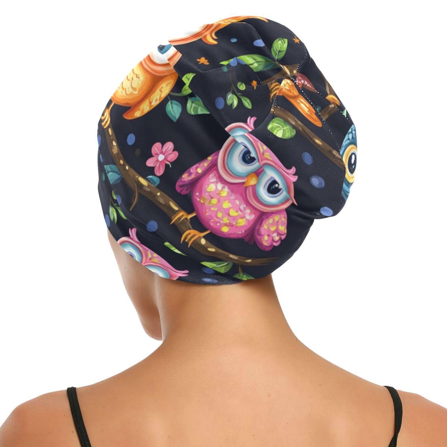 ElliTarr Hair Bonnet for Sleeping Satin Lined Beanie Sleep Cap Wrap Cover Hat Slouchy Skull Night Caps for Curly Hair Braids Protection Gifts for Men Beauty and Personal Care ElliTarr