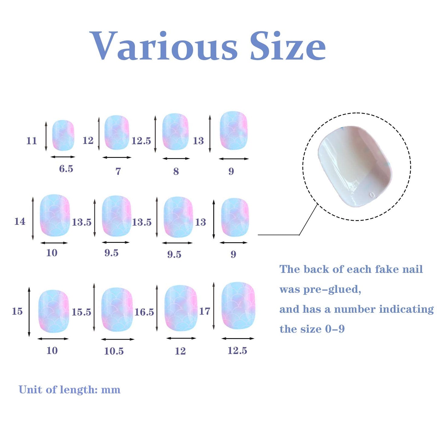 MUACHCHA 120 Pcs 5 Pack Children Acrylic Glitter False Nails Press on Nails Pre-glue Full Cover Fake Nail Tips Stick Cute Cartoon Short Artificial Beauty & Personal Care MUACHCHA