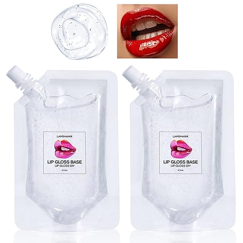 Eakroo 2Pcs Moisturize Lip Gloss Base Oil Material Makeup Primers, Non-Stick Lip Gloss Clear Primer for DIY Handmade Lip Oil Lip Plumper Lip Gloss Beauty & Personal Care Eakroo