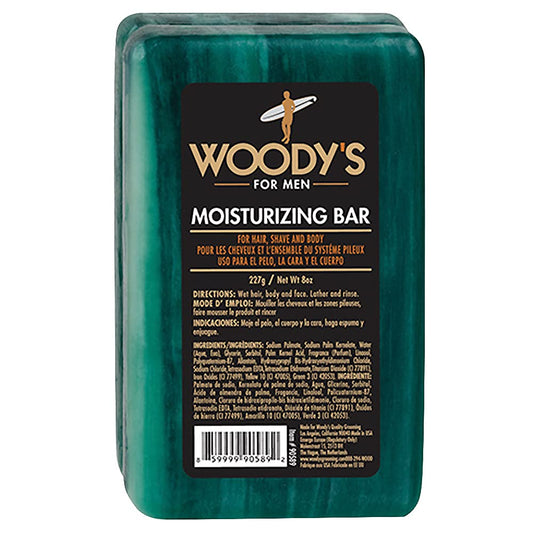 Woody's 3-in-1 Moisturizing Bar Soap for Men, For Hair, Shaving, & Body Cleansing, Deep Clean with Peppermint Scent, 8 oz Beauty & Personal Care Woody's