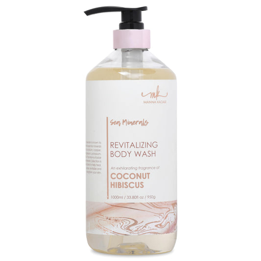 Manna Kadar Beauty Dead Sea Minerals Revitalizing Body Wash, Coconut Hibiscus - Clean, Soothe, Revitalizes, Rejuvenates Skin, Hydrates, Shower Gel Beauty & Personal Care Manna Kadar