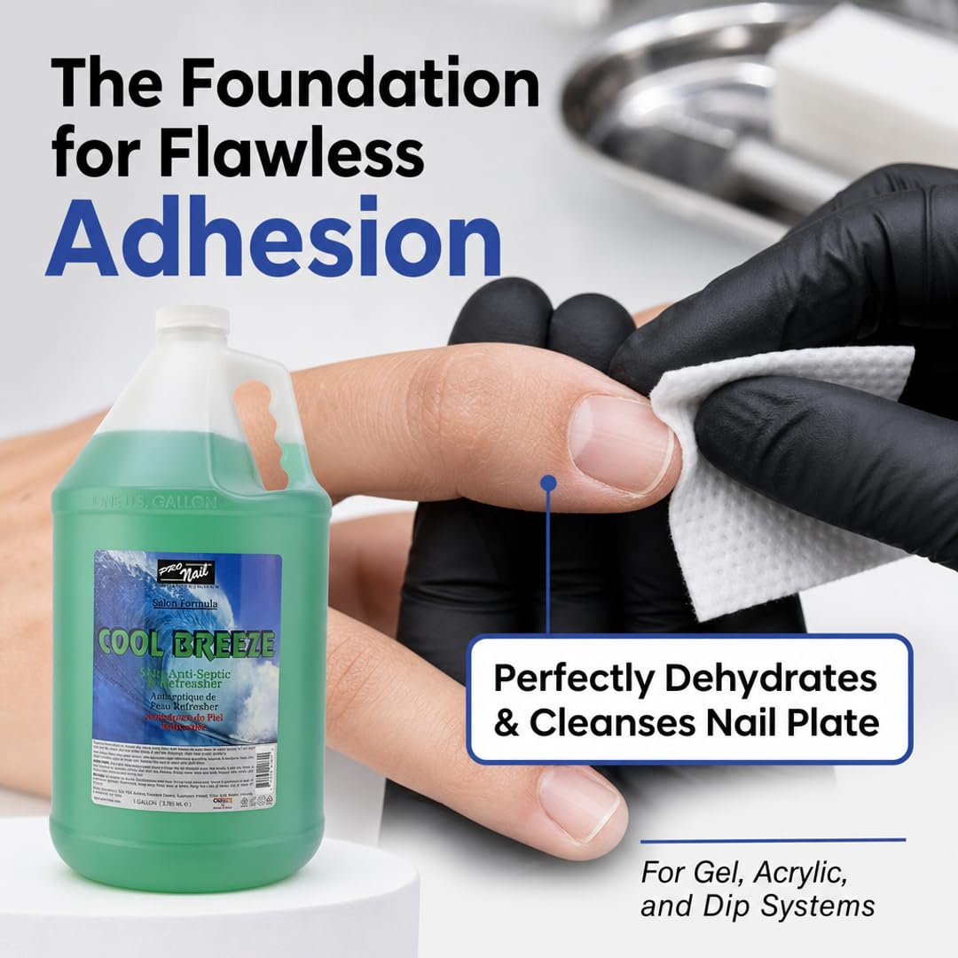 PRONAIL 4-in-1 Multi-Purpose Nail Salon Cleanser - Nail Prep Dehydrator, Gel Finishing Wipe & Post-Wax Skin Cleanser | Cruelty-Free, Paraben-Free Beauty & Personal Care PRO NAIL NAIL SYSTEMS