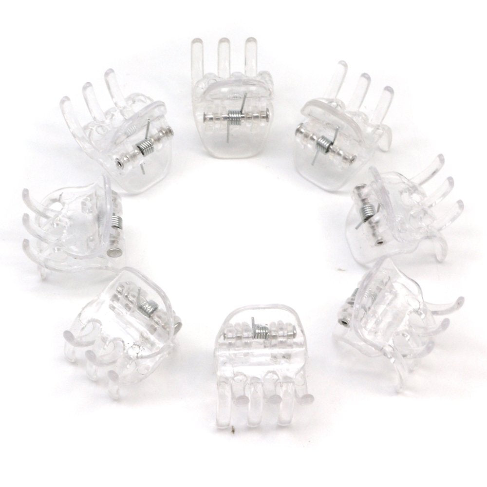 Dofash 12Pcs(Clear) Small Mini Hair Claw Clips Plastic 1.8Cm Hair Accessories For Girls Beauty & Personal Care Dofash