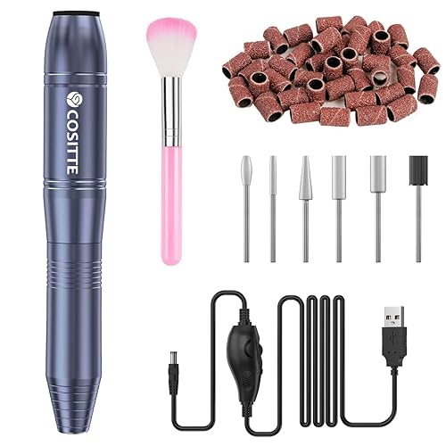COSITTE Electric Nail Drill,USB Electric Nail Drill Machine for Acrylic Nails,Portable Electrical Nail File Polishing Tool Manicure Pedicure Efile Beauty & Personal Care COSITTE