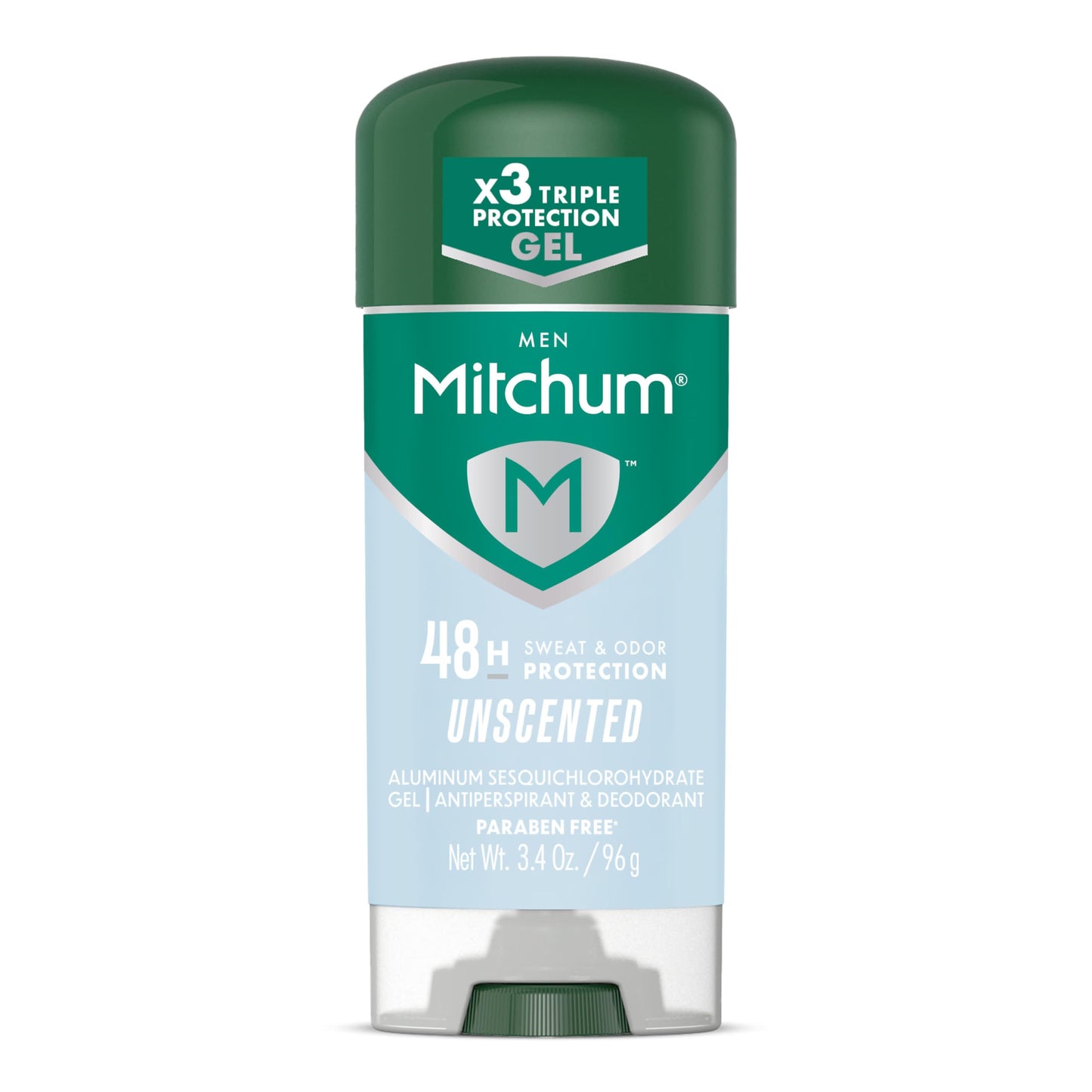 Mitchum Men’s Triple Odor Protection Antiperspirant & Deodorant Gel, Unscented, 48HR Protection, 3.4 oz Beauty and Personal Care Mitchum