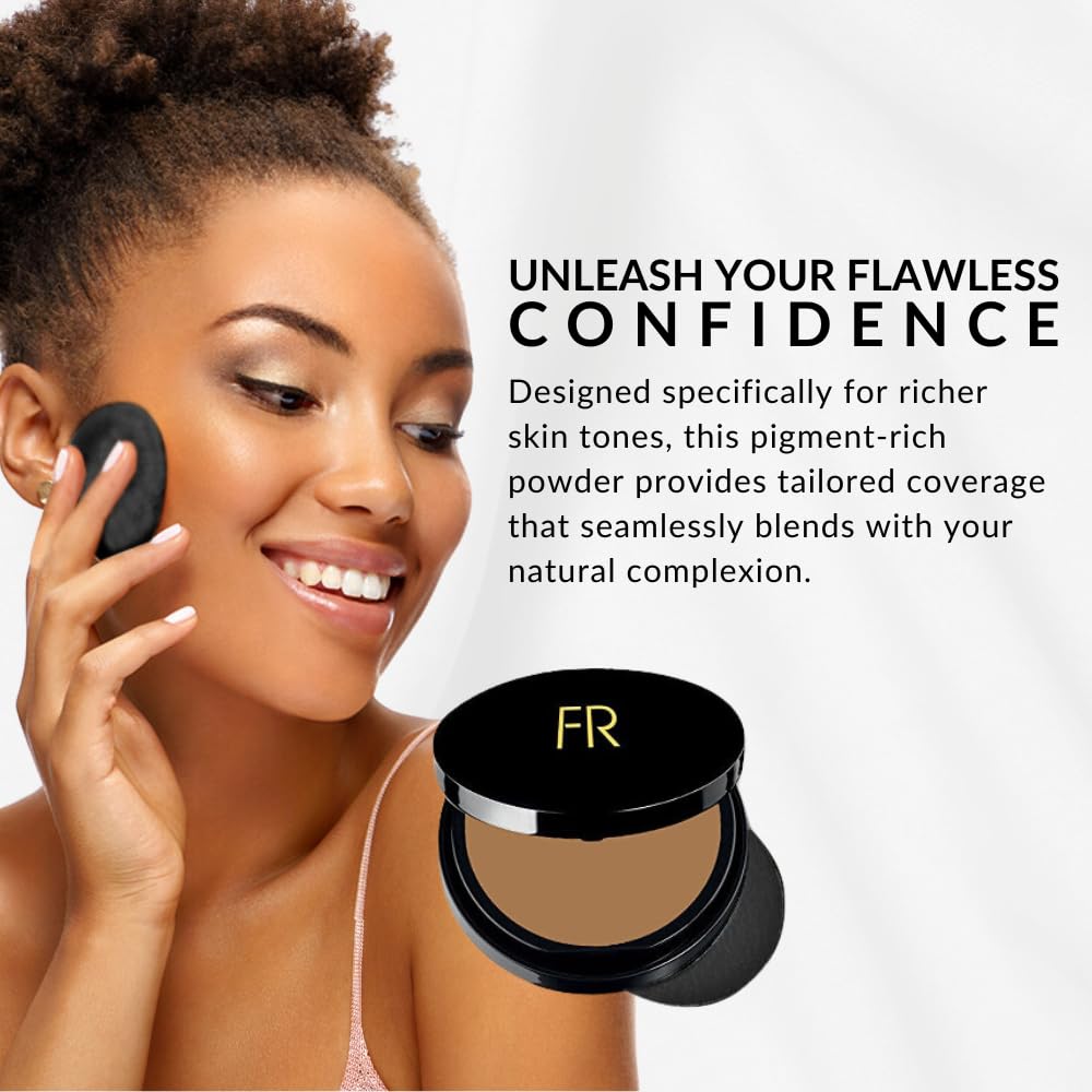 Luxury Oil Blotting Pressed Powder by Flori Roberts, Long Lasting Oil and Shine Control, Flawless Complexion for Women of Color or Deeper Skin Tones Beauty & Personal Care Flori Roberts