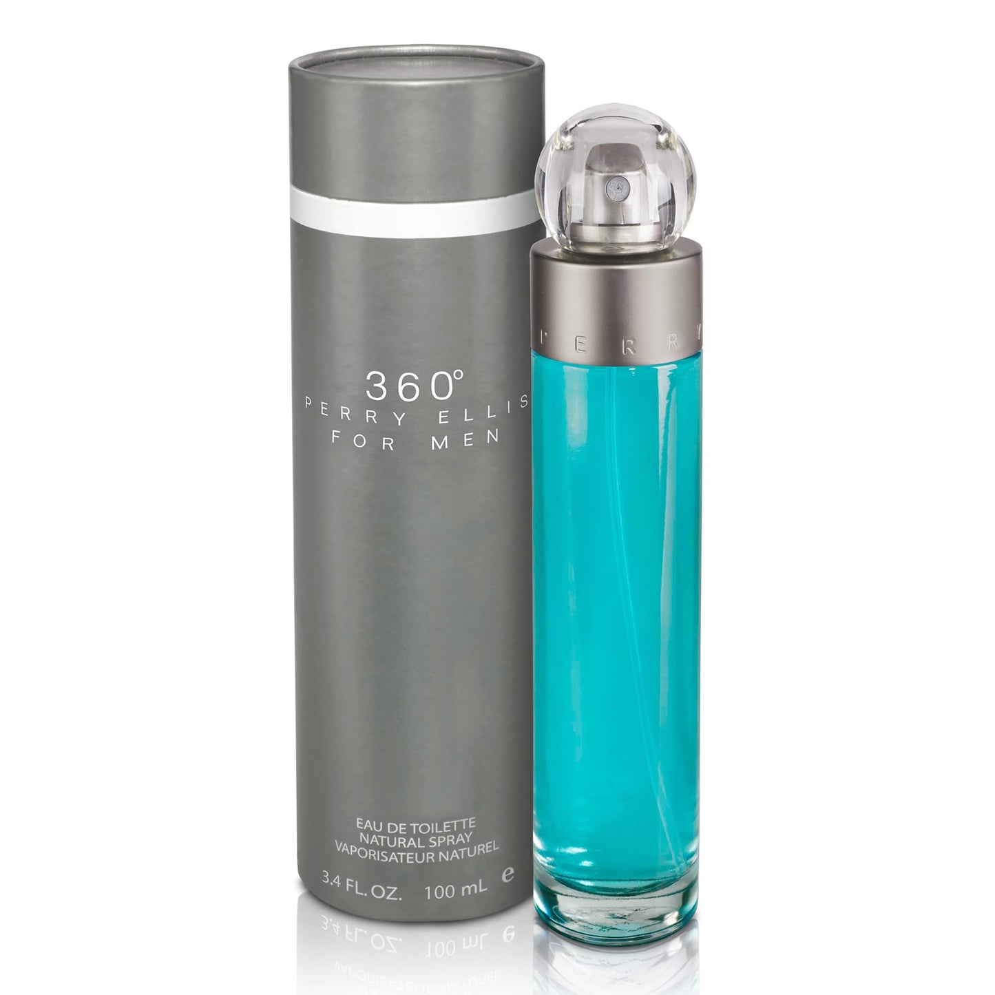 Perry Ellis 360° Eau De Toilette Spray for Men - Mens Cologne, Long Lasting Perfume, EDT, Fragrance with Notes of Bergamot, Juniper & Musk - 3.4 fl oz Beauty & Personal Care Perry Ellis