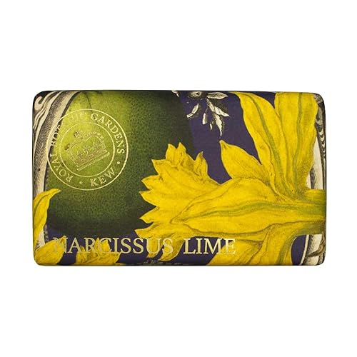 Royal Botanical Gardens, Kew Narcissus Lime Luxury Shea Butter Soap 240g Beauty & Personal Care The English Soap Company