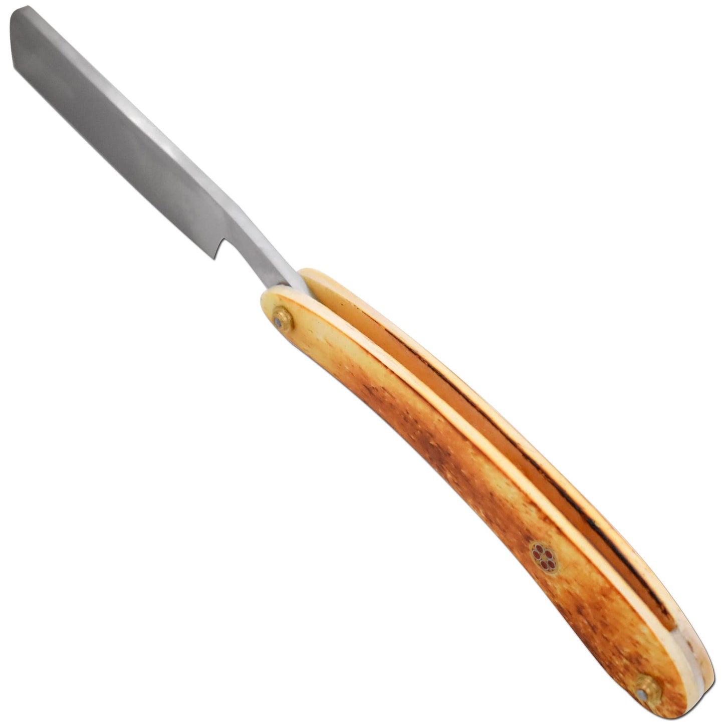 Old Ram Straight Razor - Straight Edge-Razor Red Wood & Bone Handle- Sharp - High Hardness Stainless Steel Cutthroat Straight Edge Blade - Barber Beauty and Personal Care Old Ram