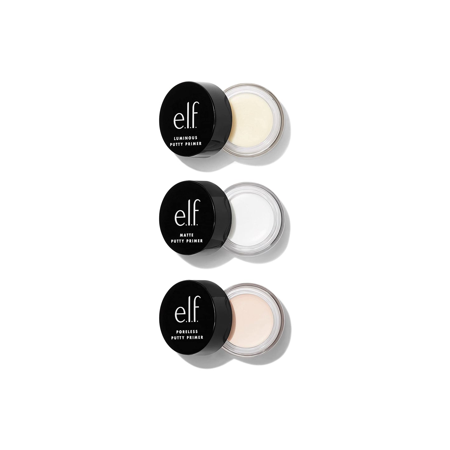 e.l.f. Cosmetics Putty Primer Trio, Includes Poreless Putty, Matte Putty & Luminous Putty, Travel Size, 0.14 Oz (4g) Each, 0.14 ounces Beauty & Personal Care e.l.f.