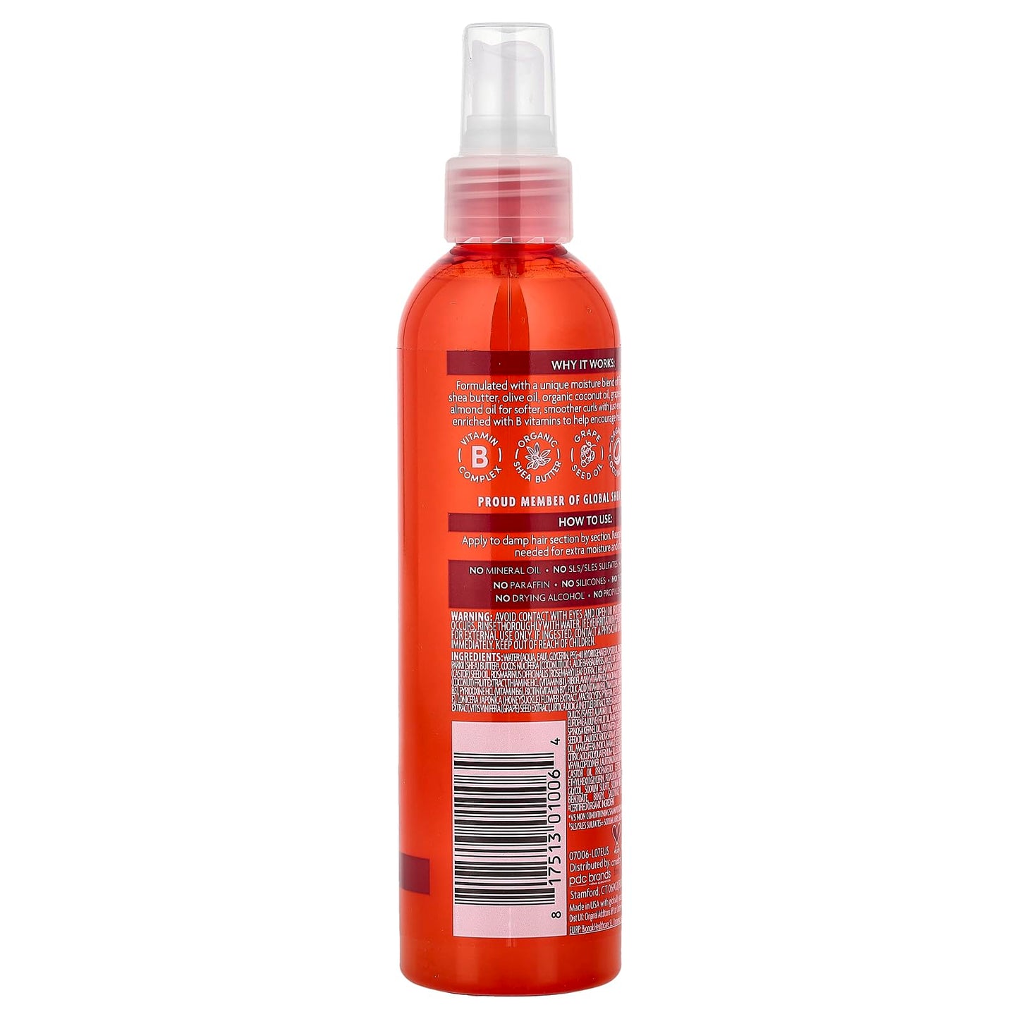 Cantu Natural Hair Coconut Oil Shine & Hold Mist 8 Ounce Spray (237ml) (3 Pack) Beauty & Personal Care Cantu