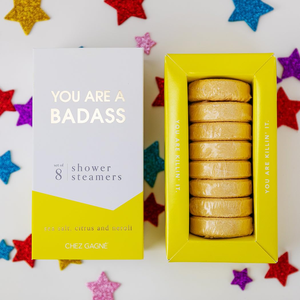 Aromatherapy Shower Steamers - You are A Badass - Sea Salt Citrus + Neroli, Set of 8 - Vegan, Cruelty-Free, Made in USA - Paraben, Sulfate Beauty and Personal Care Chez Gagné