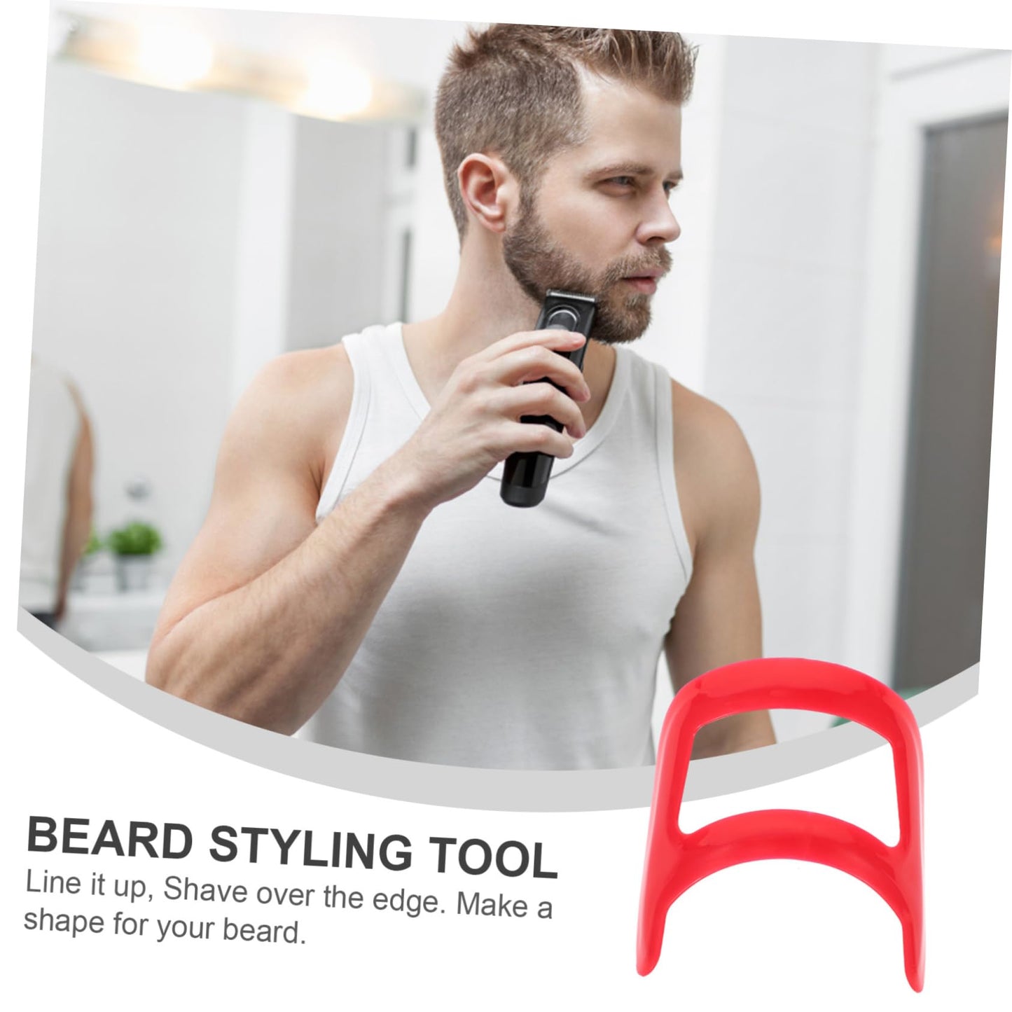 2Pcs Beard Styling Ruler Compact Goatee Outline Tool for Precision Shaping Durable Plastic Beard Template for Travel and Grooming Beauty and Personal Care Didiseaon