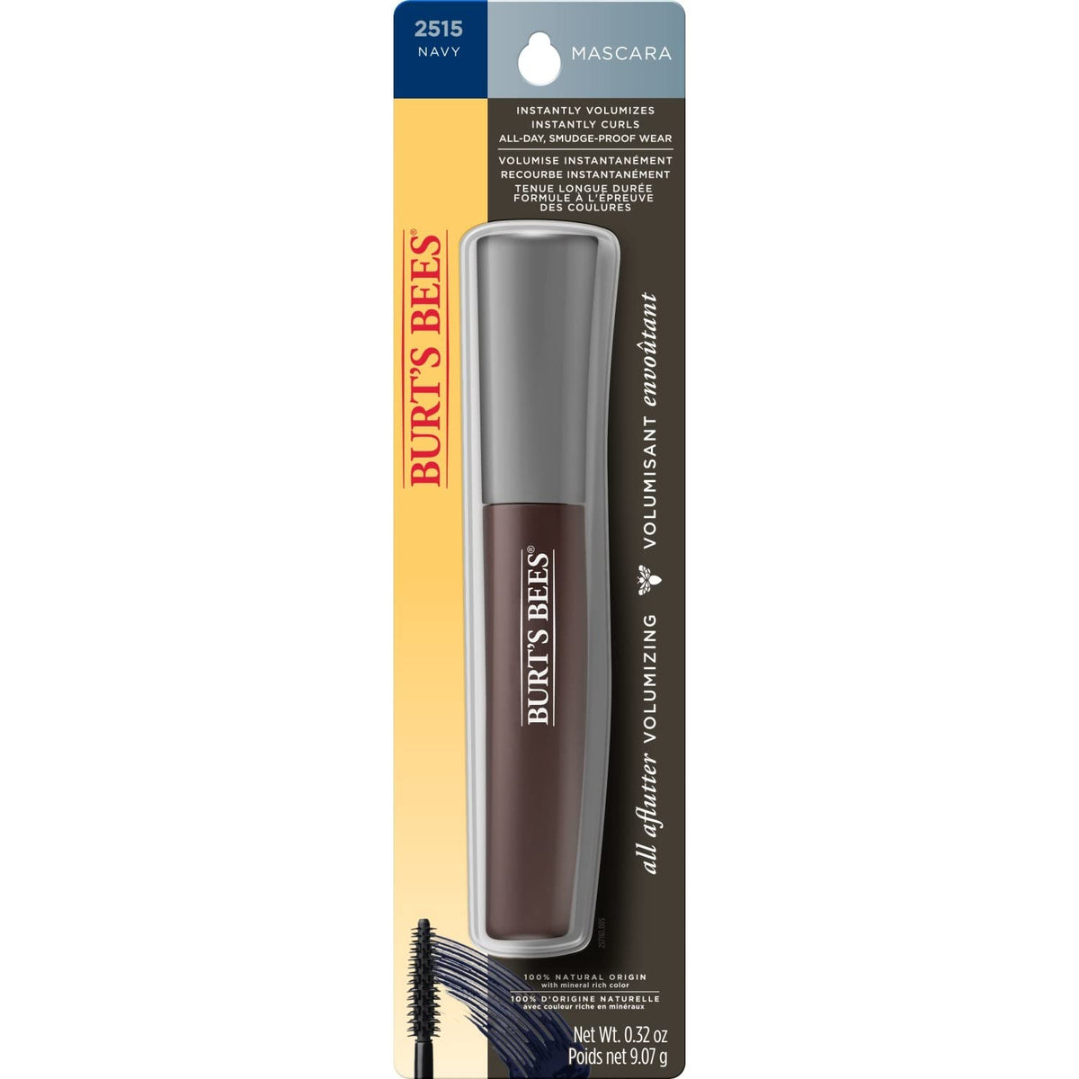 Burt’s Bees 100% Natural Origin Volumizing Mascara, Navy, 0.32 Ounce Beauty & Personal Care Burt's Bees