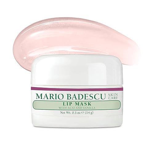 Mario Badescu Lip Mask with Acai and Vanilla for All Skin Types, Overnight Lip Treatment Enriched With Skin Softening Coconut Oil and Hydrating Shea Beauty & Personal Care Mario Badescu