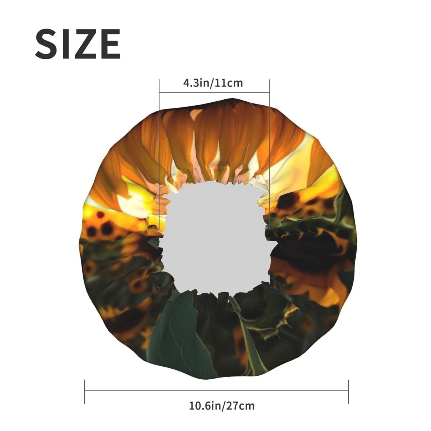 Farm Sunflower Shower Cap for Women Men Large Reusable Shower Bonnet Double-Layer Waterproof Bath Caps Elastic Band Hair Hat for All Hairstyles Beauty and Personal Care BWLHJKE