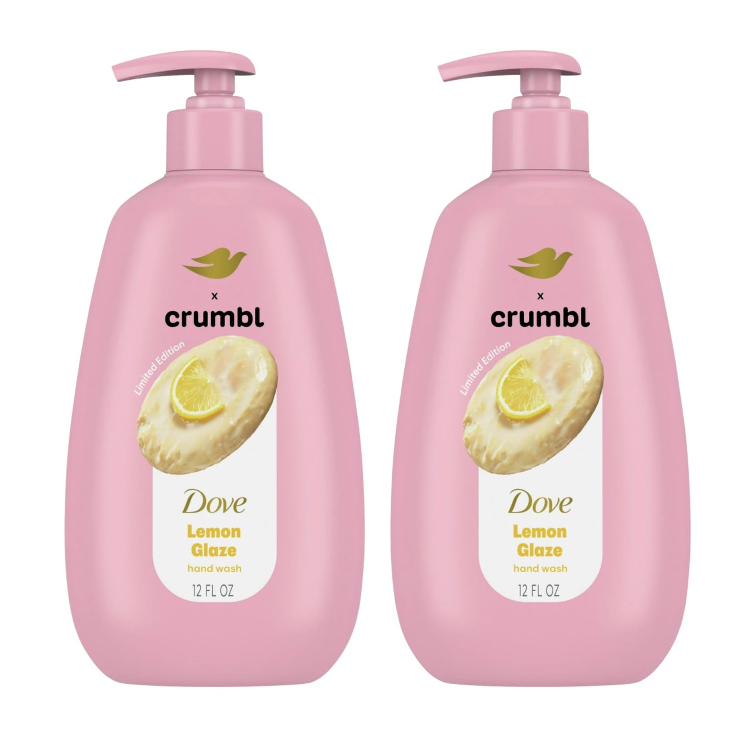 Dove X Crumbl Moisturizing Liquid Hand Wash Lemon Glaze | 2-pack, of 12 oz Hand Wash with Pump | Limited Edition (Lemon Glaze) Beauty & Personal Care Dove