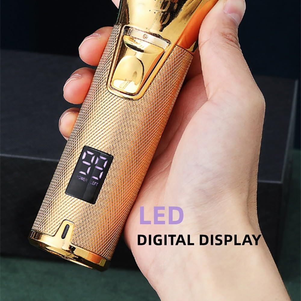 GLESVOWIO Pro Hair Clipper Professional Cutting Machine Adjustable Trimmer Cordless Barber Digital Display for Men(Gold) Beauty and Personal Care GLESVOWIO